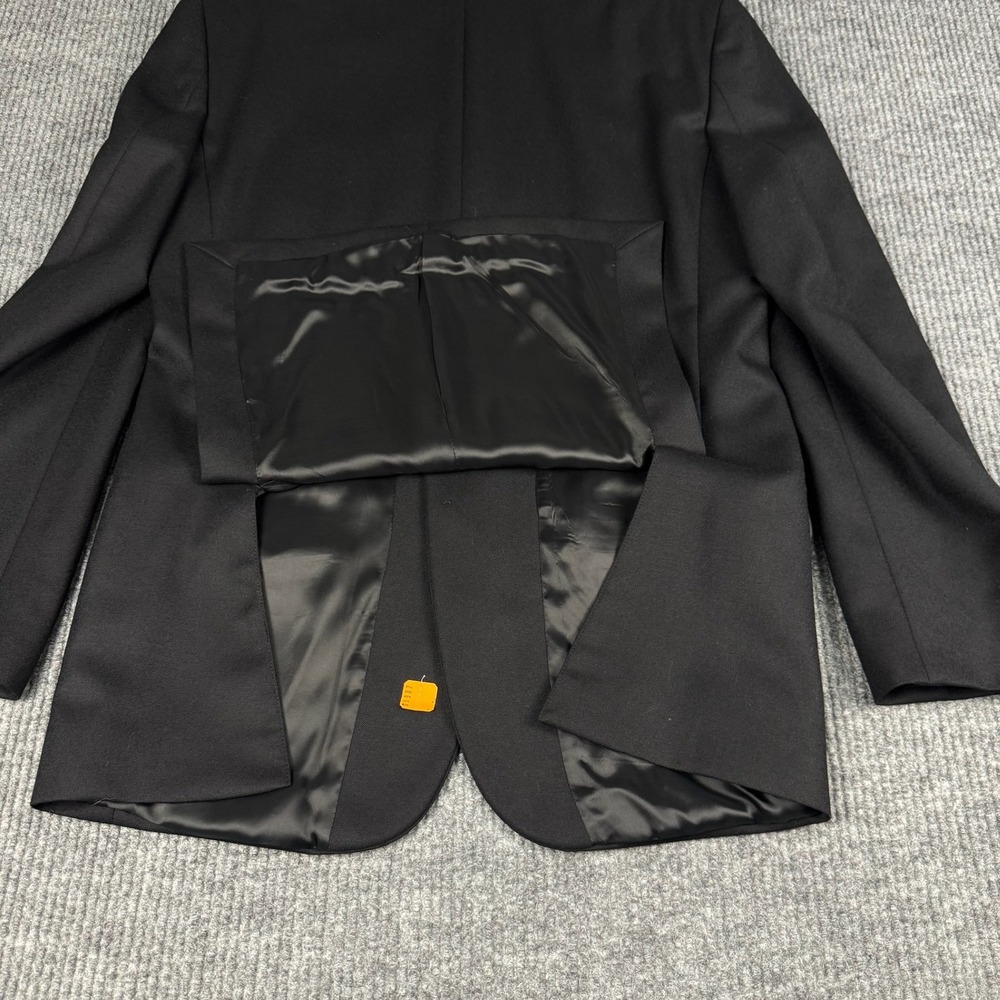 Sisley Sport Coat Blazer Mens 44R Black Wool Made Italy Quiet Luxury Tailored - Picture 4 of 12